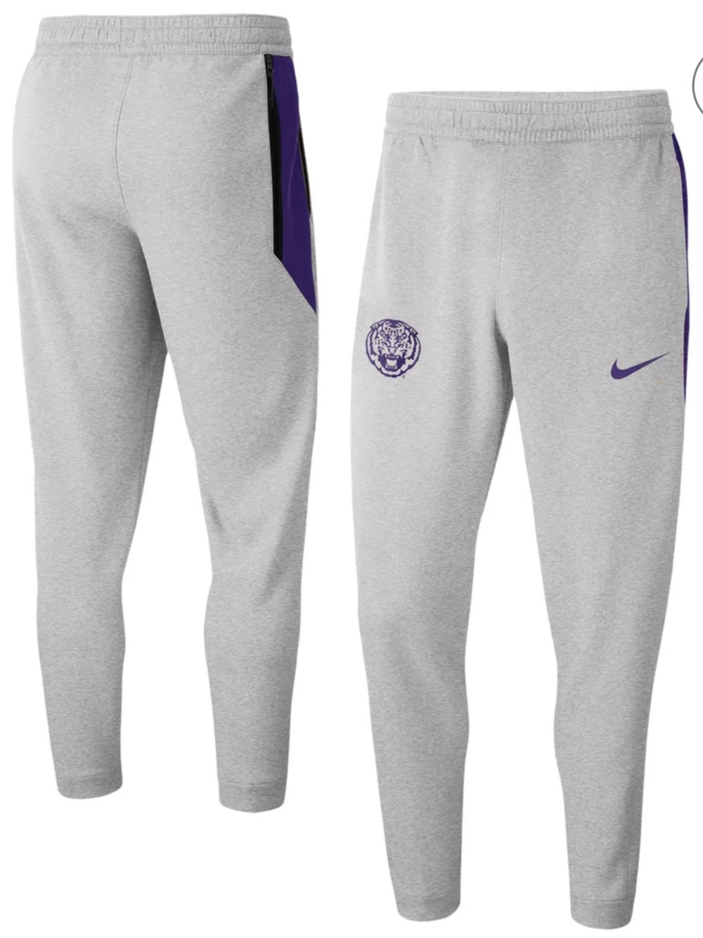 Nike Men's Nike Gray LSU Tigers Logo Performance Spotlight Pants LSU Tigers